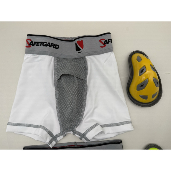2pc Safetgard Boys Boxer Brief White/Grey w/ Cage Cup, Size SM Boys *READ desc.. - Picture 4 of 11